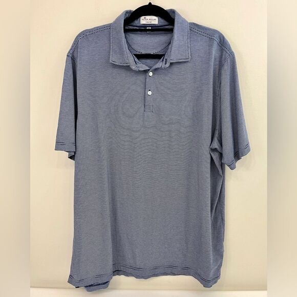 Peter Millar Other - Peter Millar Mens Polo Shirt Sz XXL Blue Crown Soft Silk Cotton Casual Comfort